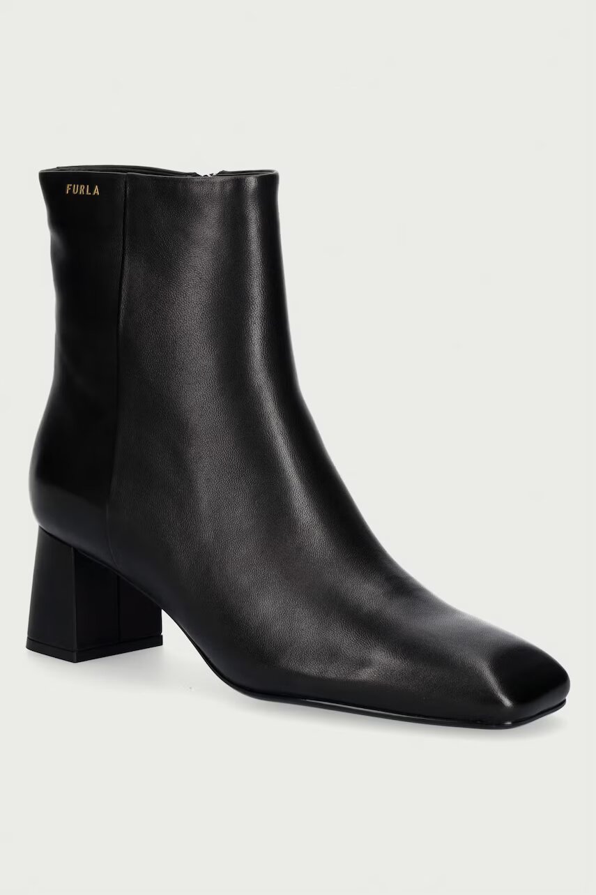 Furla botine pentru femei din piele Solid