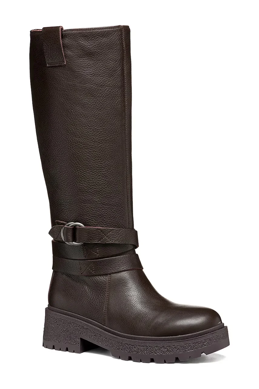 Geox botine cu toc jos pentru femei din piele D EIVETTE