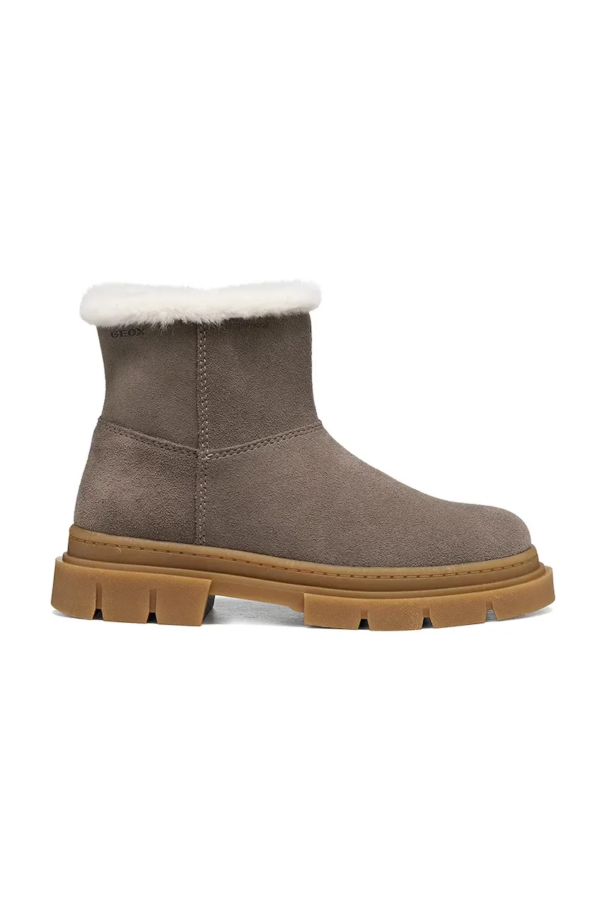 Geox botine pentru copii din piele întoarsă KARSYN