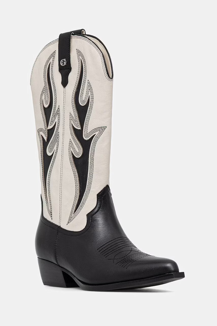 Guess cizme cowboy pentru femei din piele LARGENA