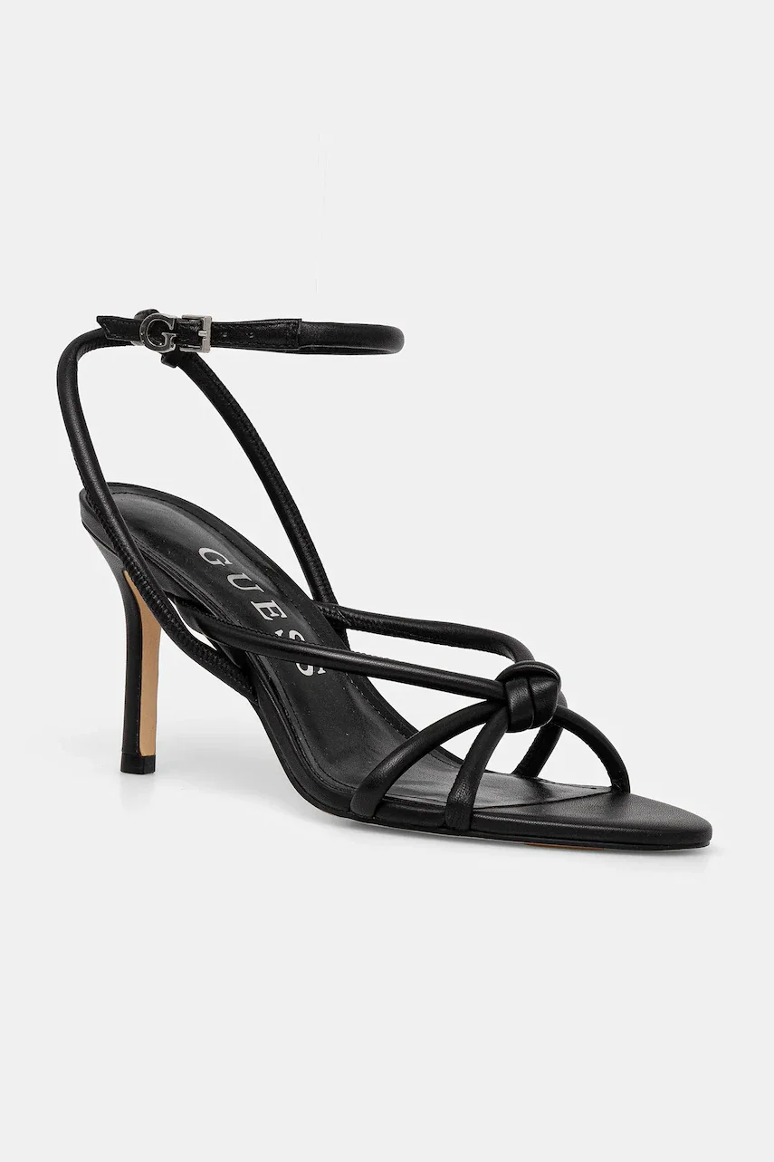 Guess sandale de piele MERLOT
