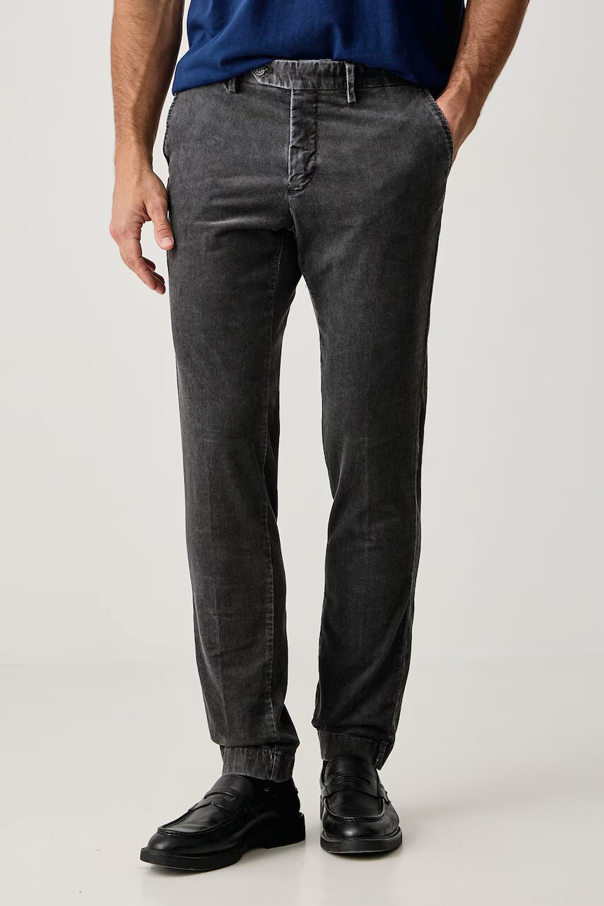 Hackett London pantaloni chinos pentru bărbați din catifea reiată