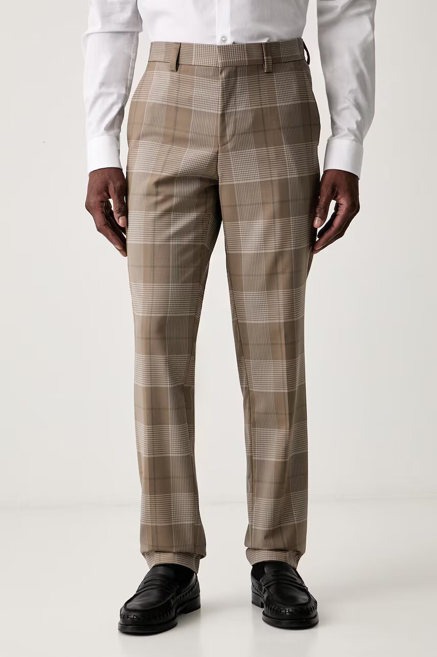 HUGO pantaloni slim fit pentru bărbați din lână Hogan263X