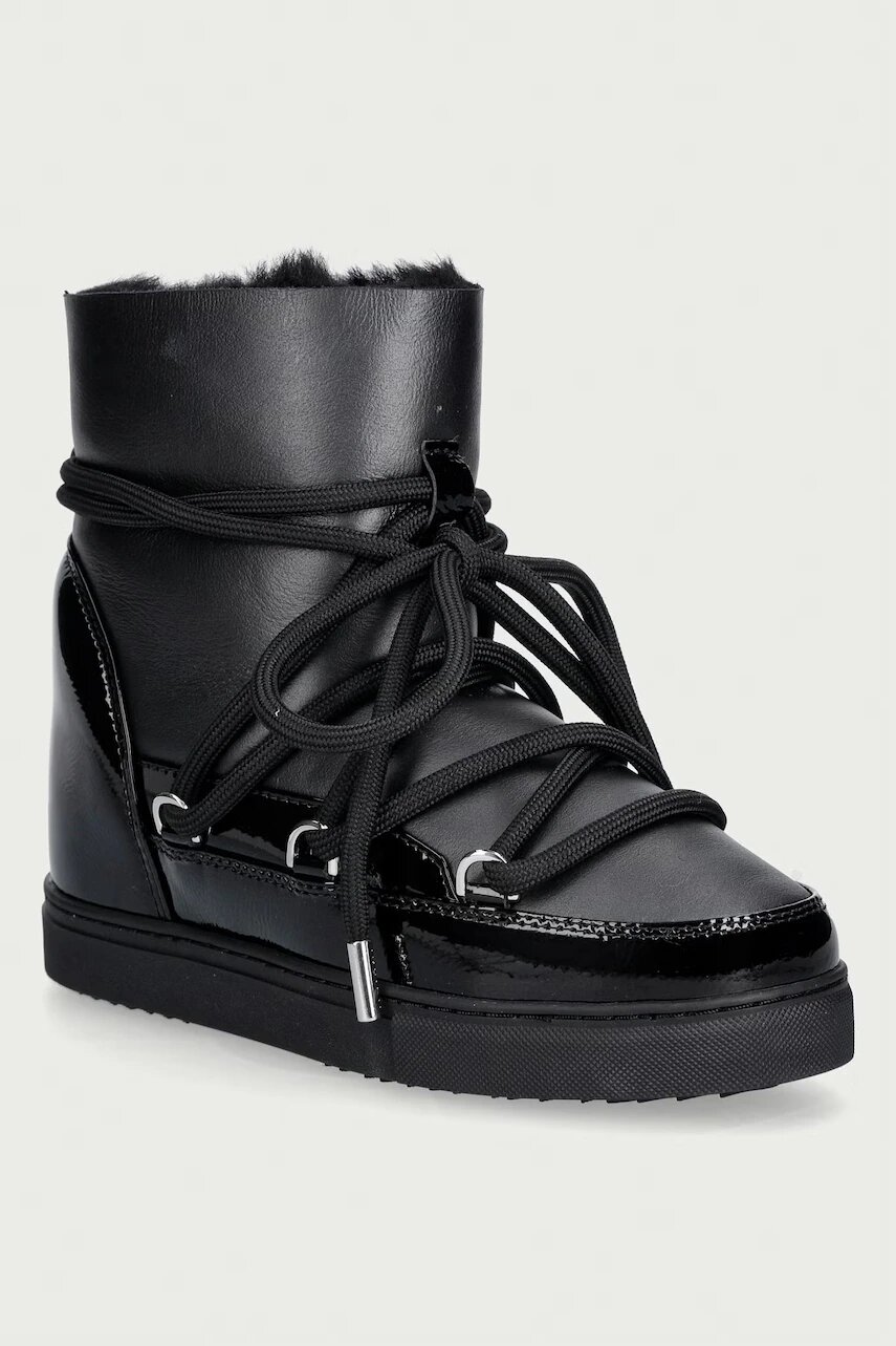 Inuikii Gloss Wedge cizme de zăpadă pentru femei din piele