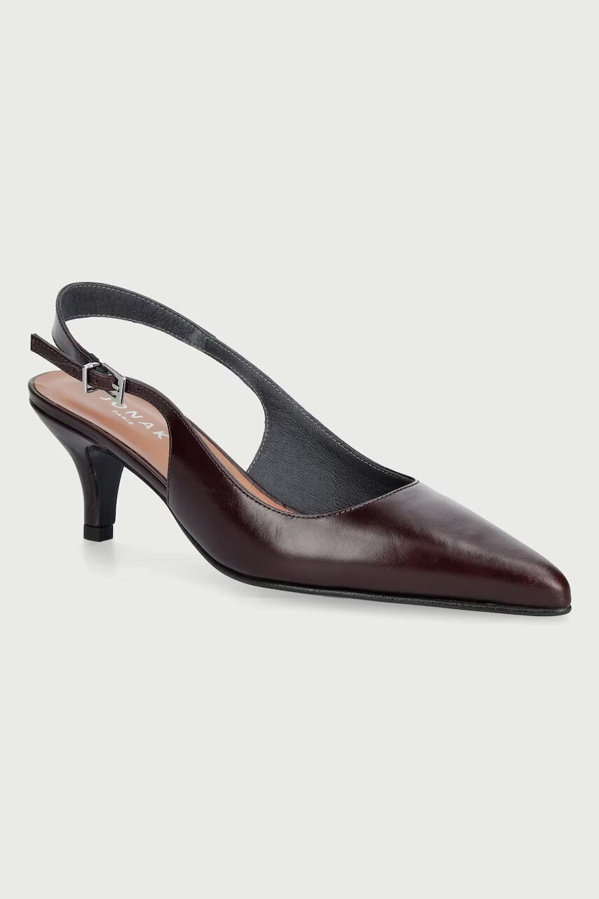 Jonak pantofi cu toc stiletto din piele DOUALA BIS CUIR