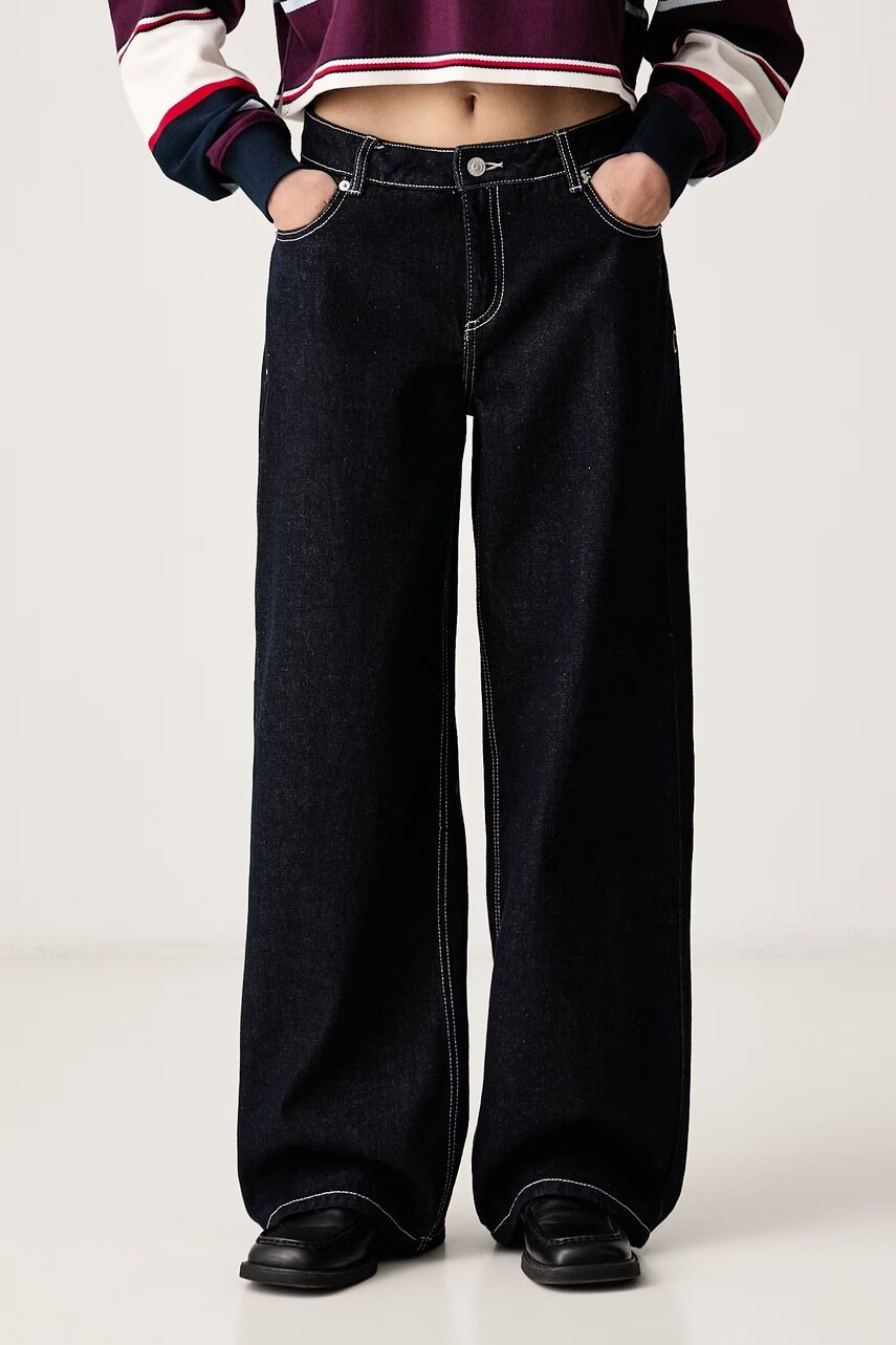 Juicy Couture blugi wide leg pentru femei DOG CREST WIDE LEG