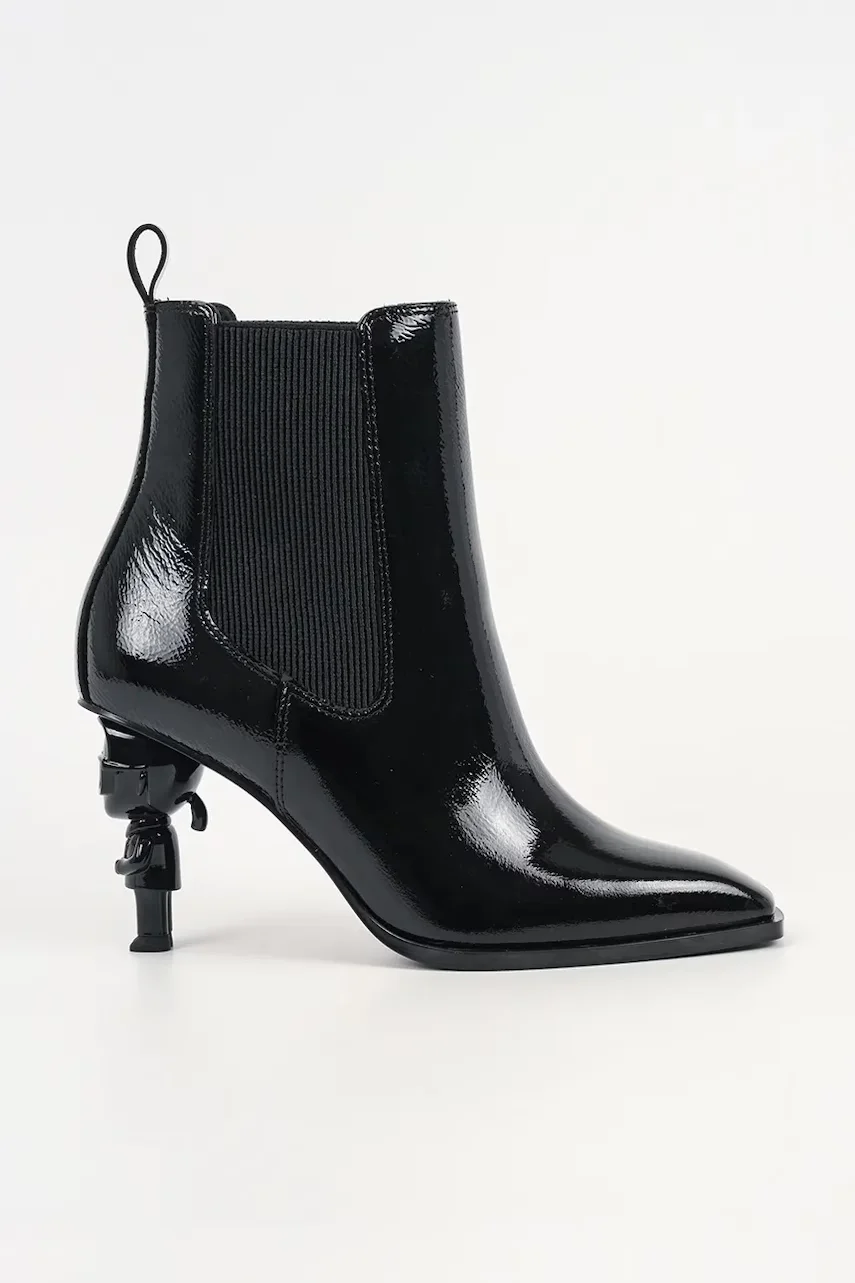 Karl Lagerfeld botine cu platformă pentru femei din piele Karl Nft Heel