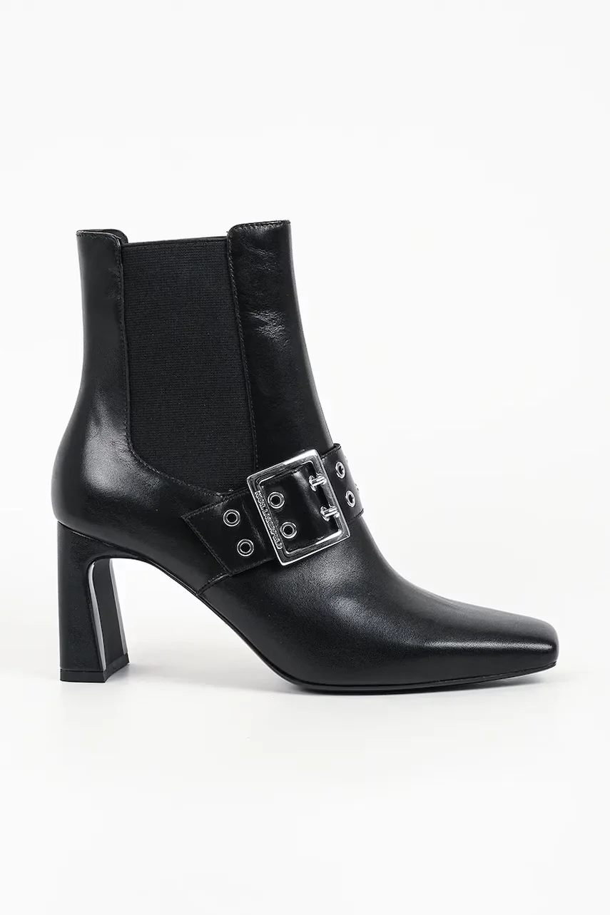 Karl Lagerfeld botine cu toc pentru femei din piele Kati