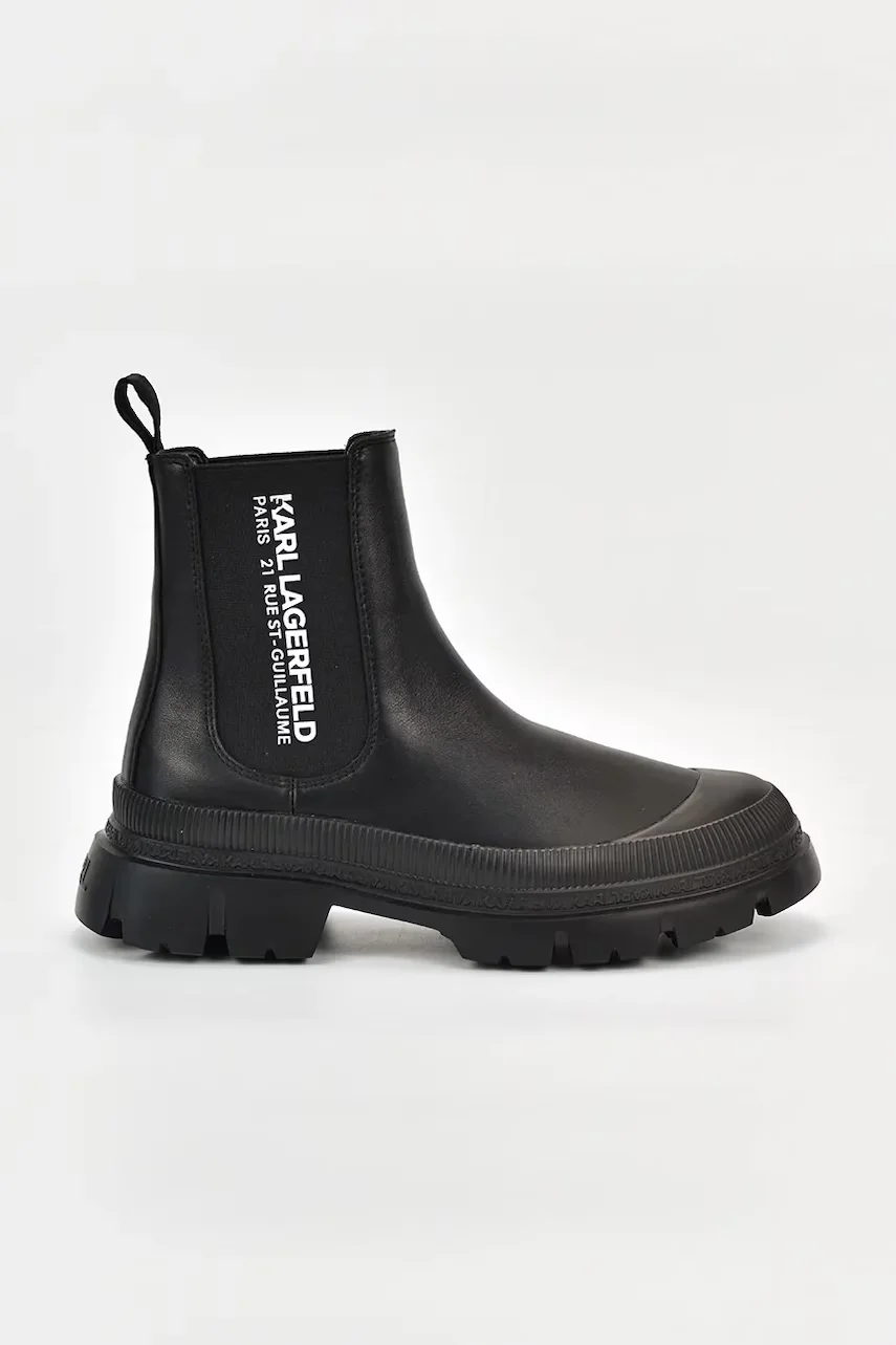Karl Lagerfeld ghete scurte pentru bărbați din piele Trekka Mens
