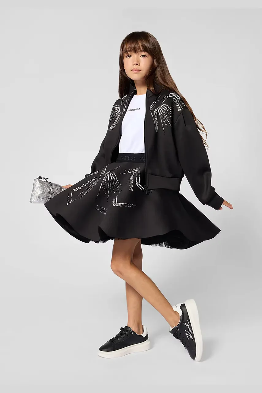 Karl Lagerfeld hanorac cu fermoar pentru copii