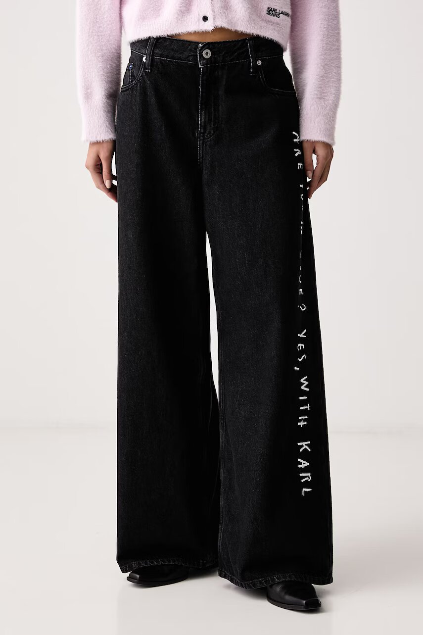 Karl Lagerfeld Jeans blugi wide leg pentru femei x Pietro Terzini