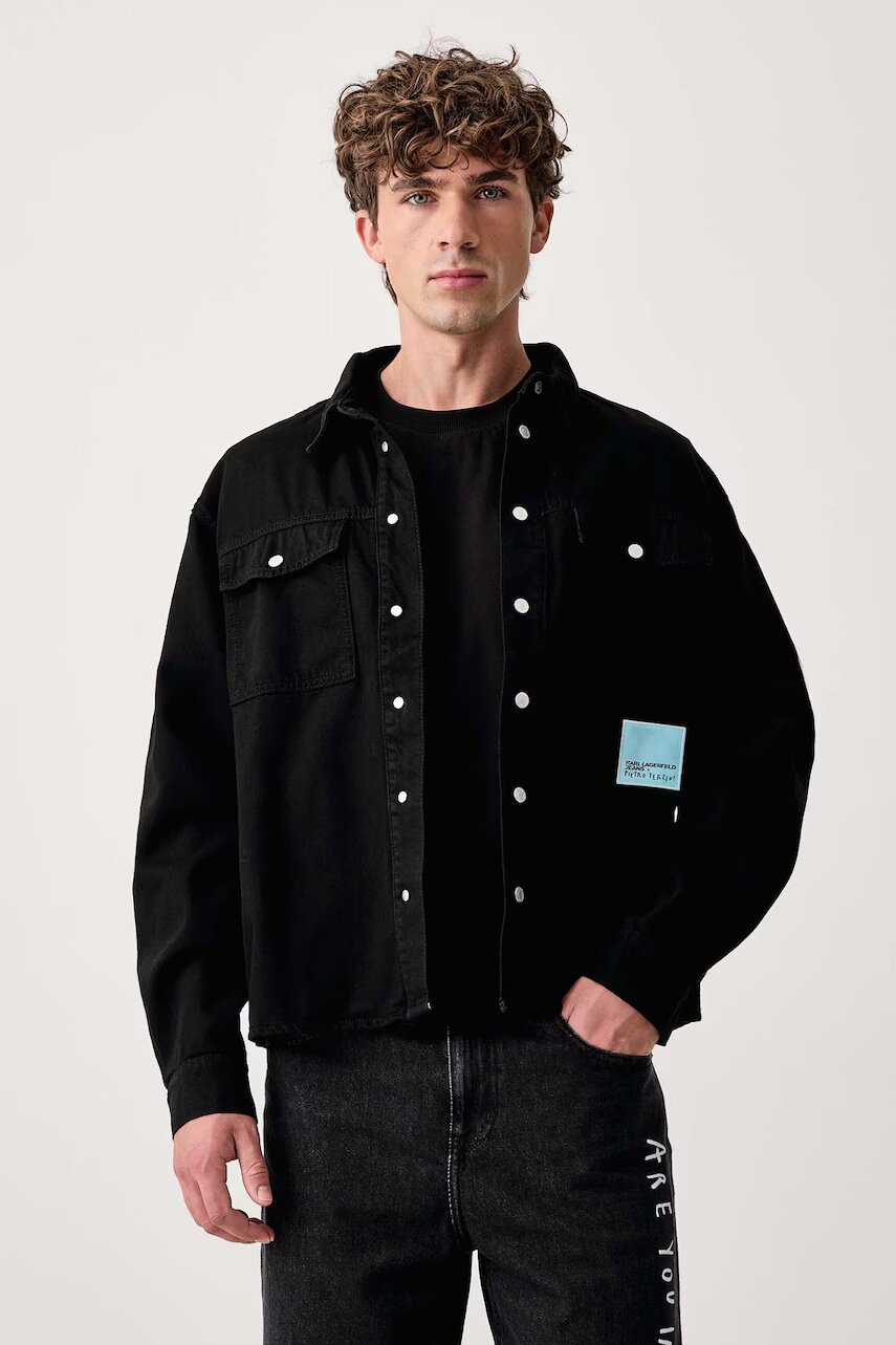 Karl Lagerfeld Jeans cămașă pentru bărbați din bumbac x Pietro Terzini