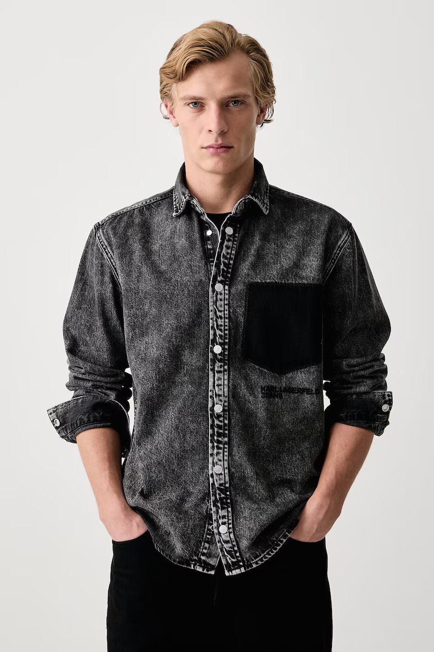 Karl Lagerfeld Jeans cămașă pentru bărbați din denim