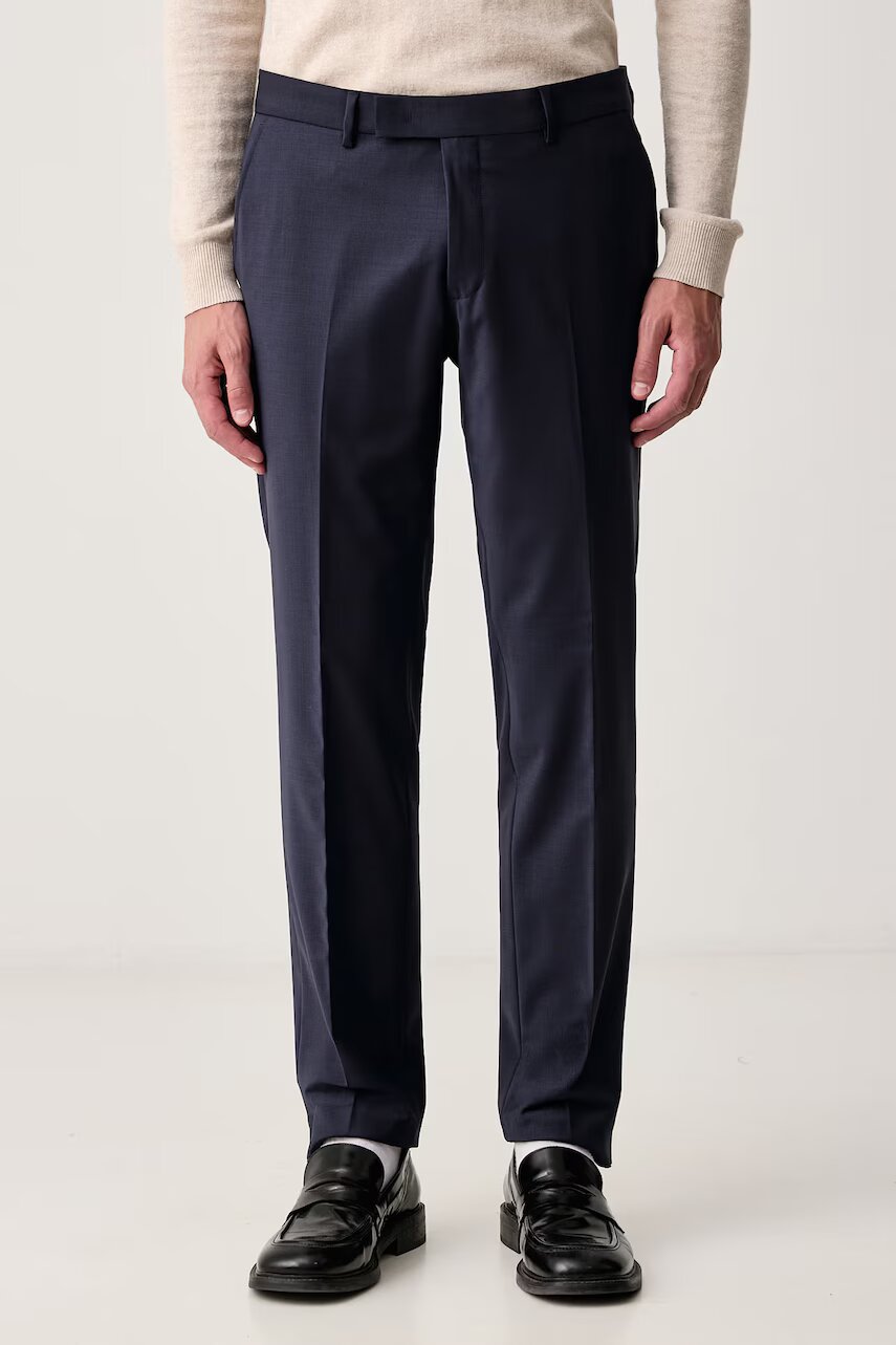 Karl Lagerfeld pantaloni de costum pentru bărbați cu lână