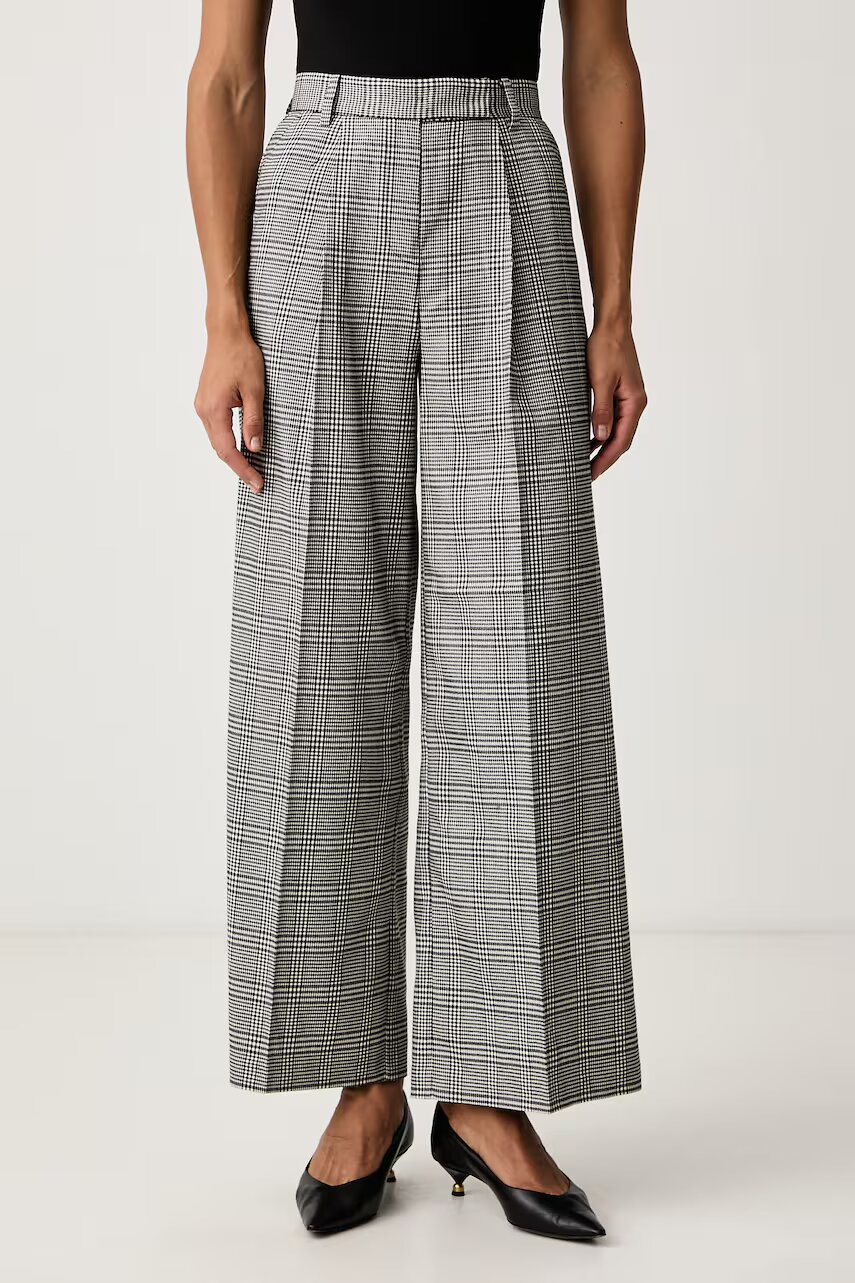 Karl Lagerfeld pantaloni straight pentru femei cu amestec de lână