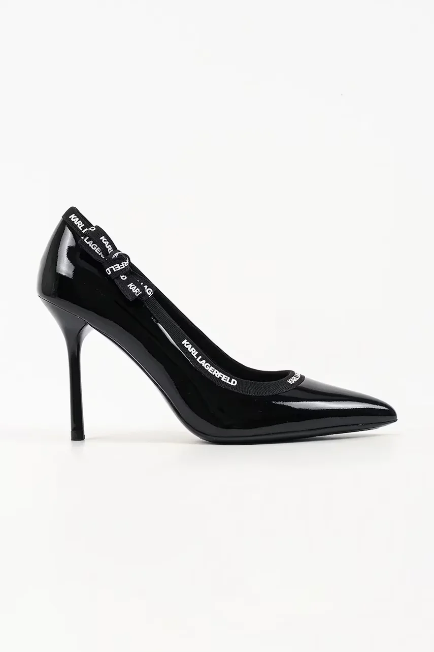 Karl Lagerfeld pantofi cu toc stiletto din piele Sarabande