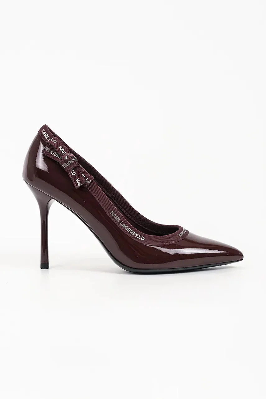 Karl Lagerfeld pantofi cu toc stiletto din piele Sarabande