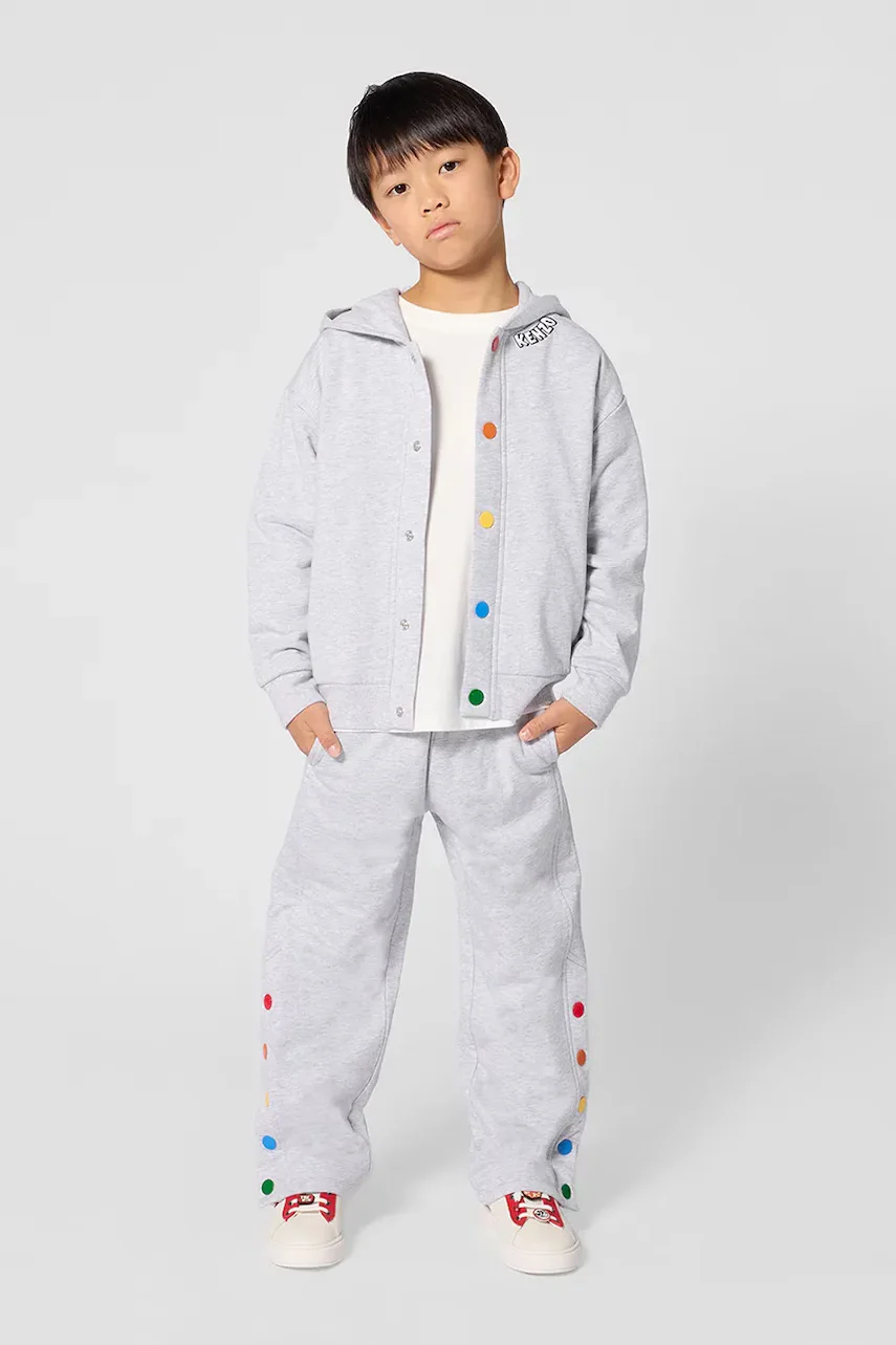 Kenzo Kids hanorac cu fermoar și glugă pentru copii din bumbac