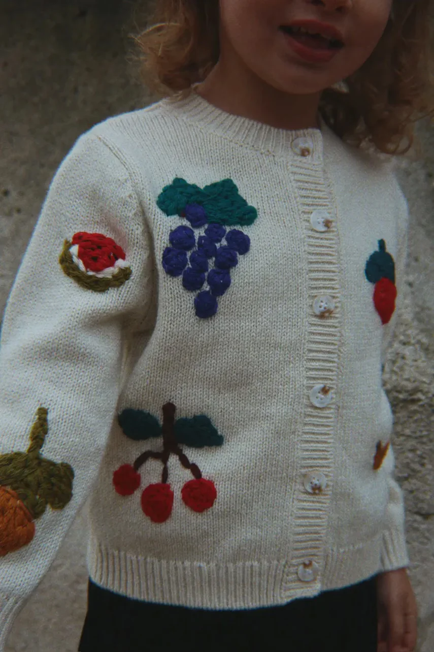 Konges Sløjd cardigan pentru copii cu lână FRUITY CARDIGAN