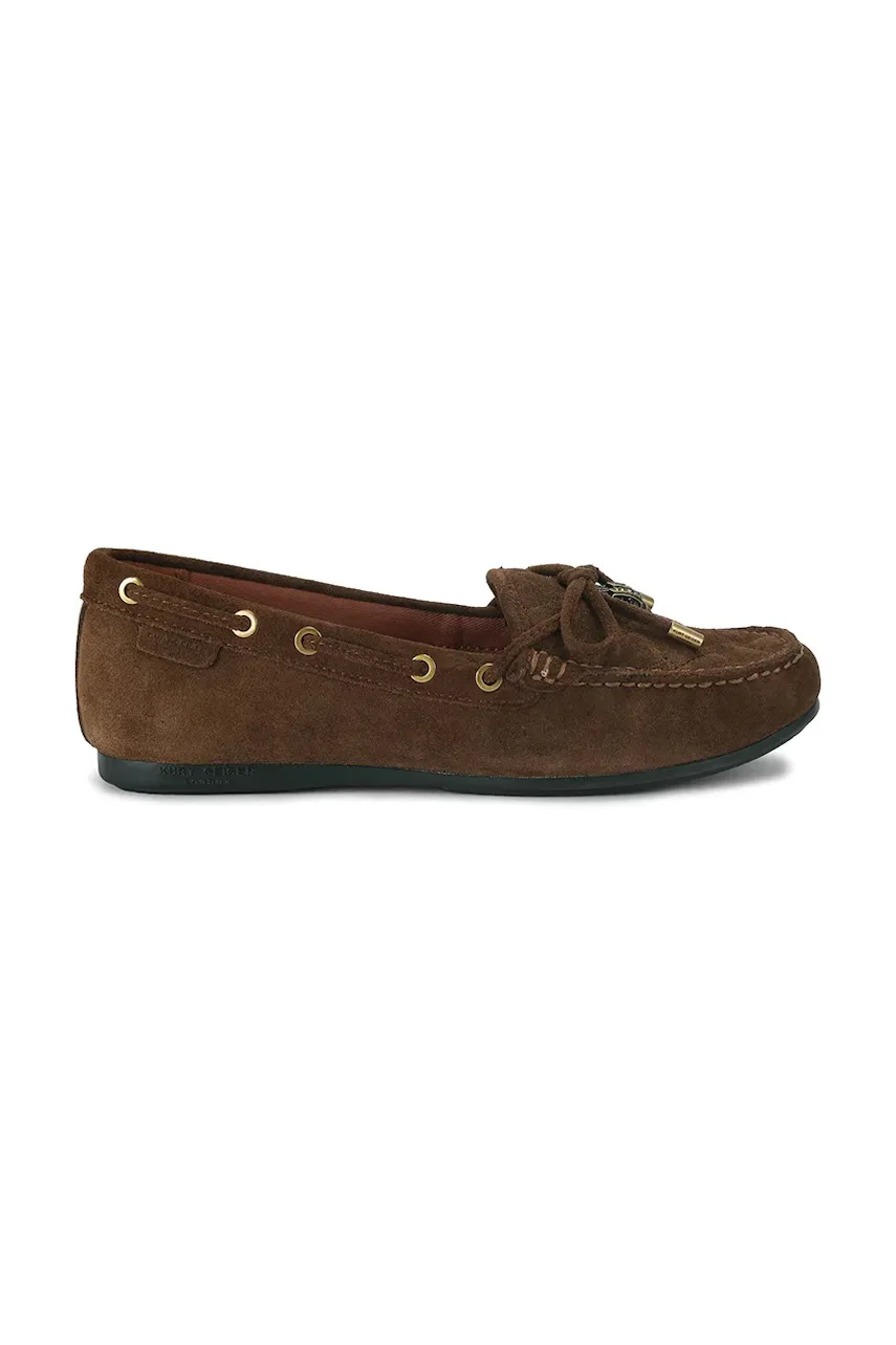 Kurt Geiger London mocasini pentru femei din piele întoarsă Eagle Moccasin