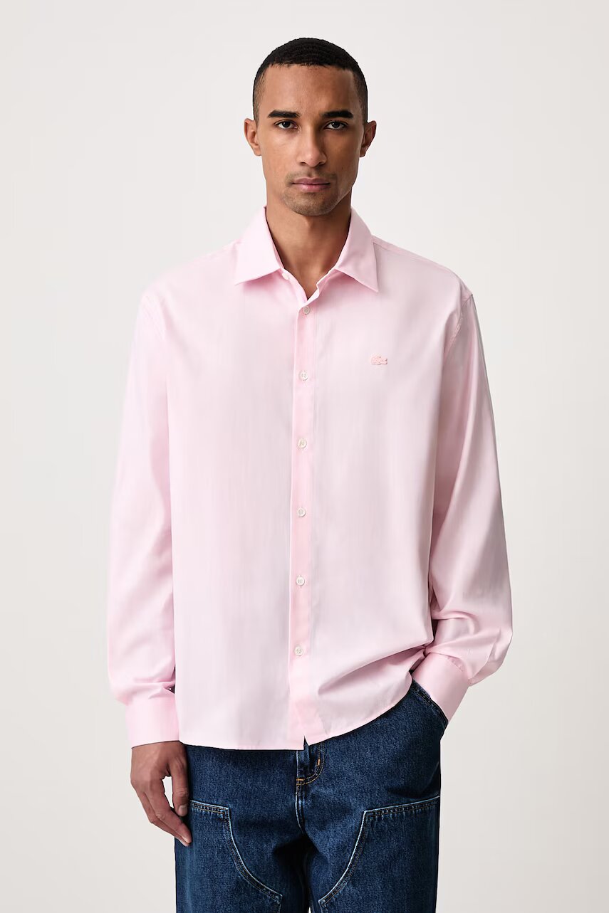 Lacoste cămașă oxford din bumbac