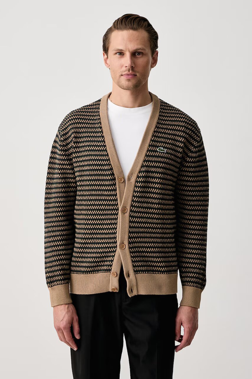 Lacoste cardigan pentru bărbați cu bumbac