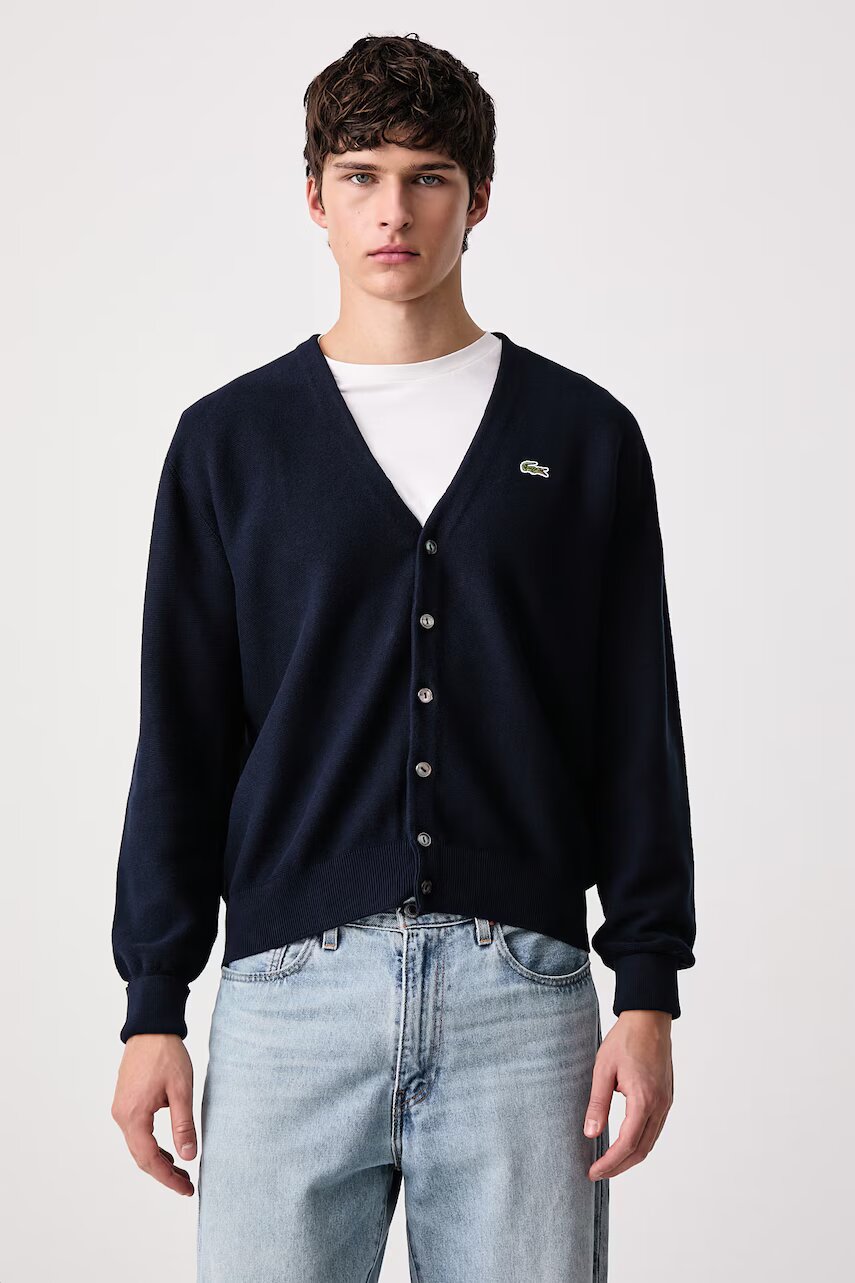 Lacoste cardigan pentru bărbați din bumbac