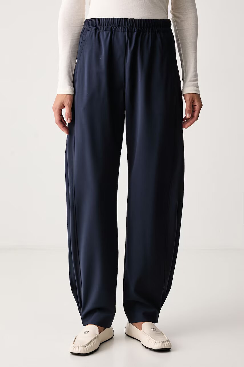 Lacoste pantaloni pentru femei cu amestec de lână