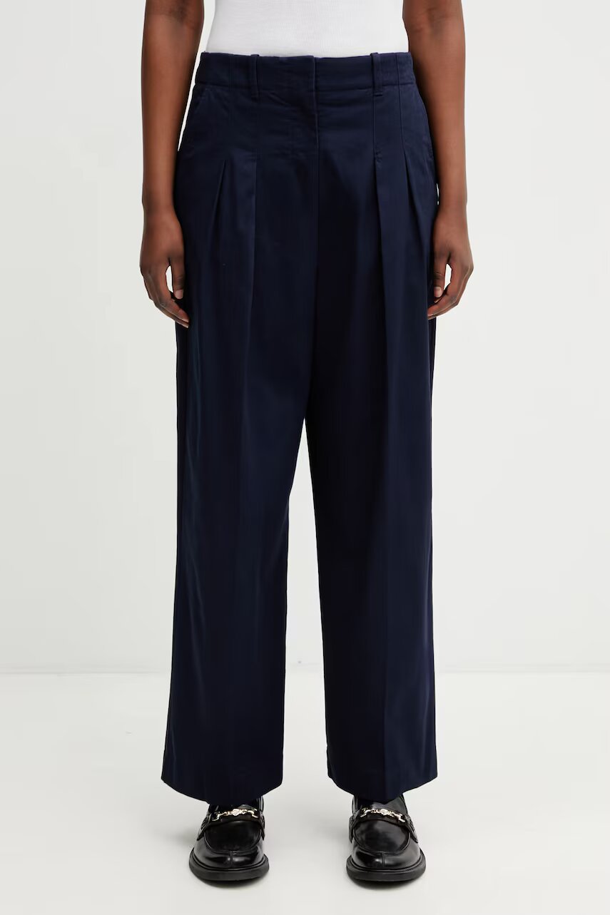 Lacoste pantaloni pentru femei din bumbac cu elastan