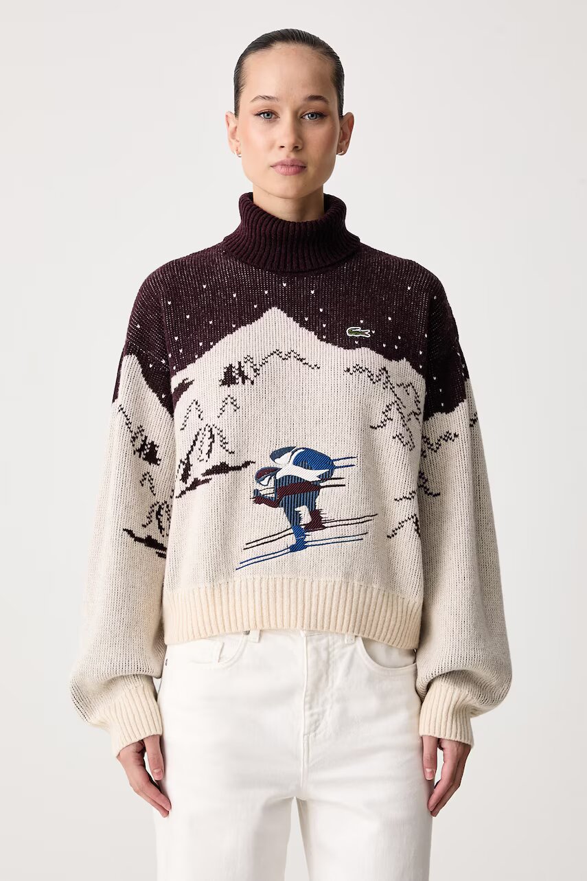 Lacoste pulover pentru femei cu lână