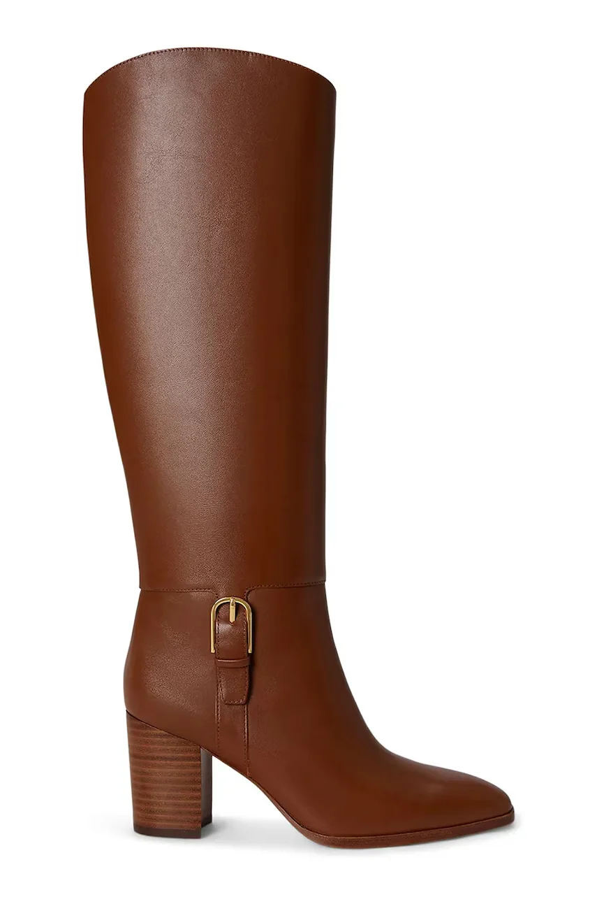 Lauren Ralph Lauren cizme pentru femei din piele Rlyn Bk T Hl