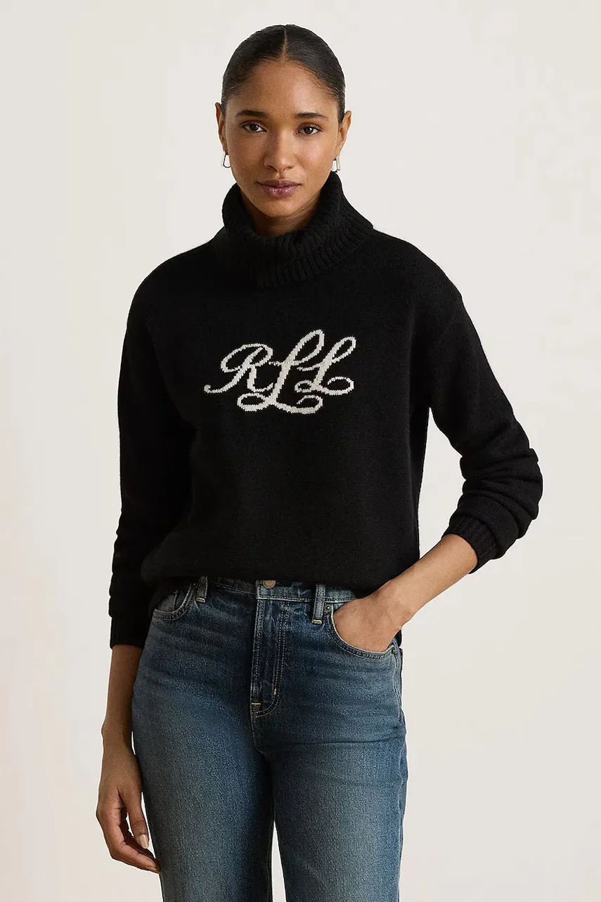 Lauren Ralph Lauren pulover cu guler înalt pentru femei din cașmir