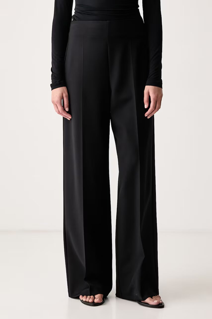 Le Privé pantaloni de costum pentru femei cu vâscoză LISON TROUSERS NOIR