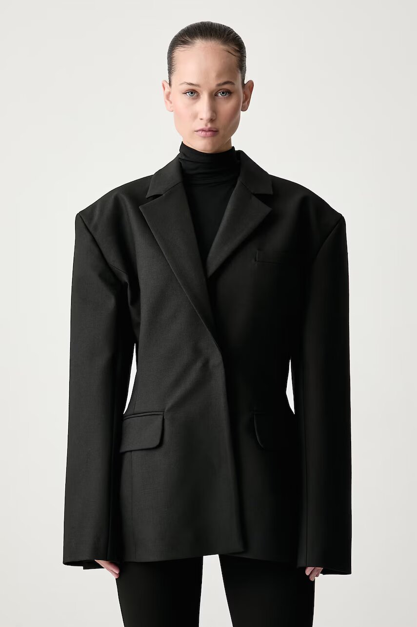 Le Privé sacou pentru femei cu amestec de lână MAGALL BLAZER NOIR