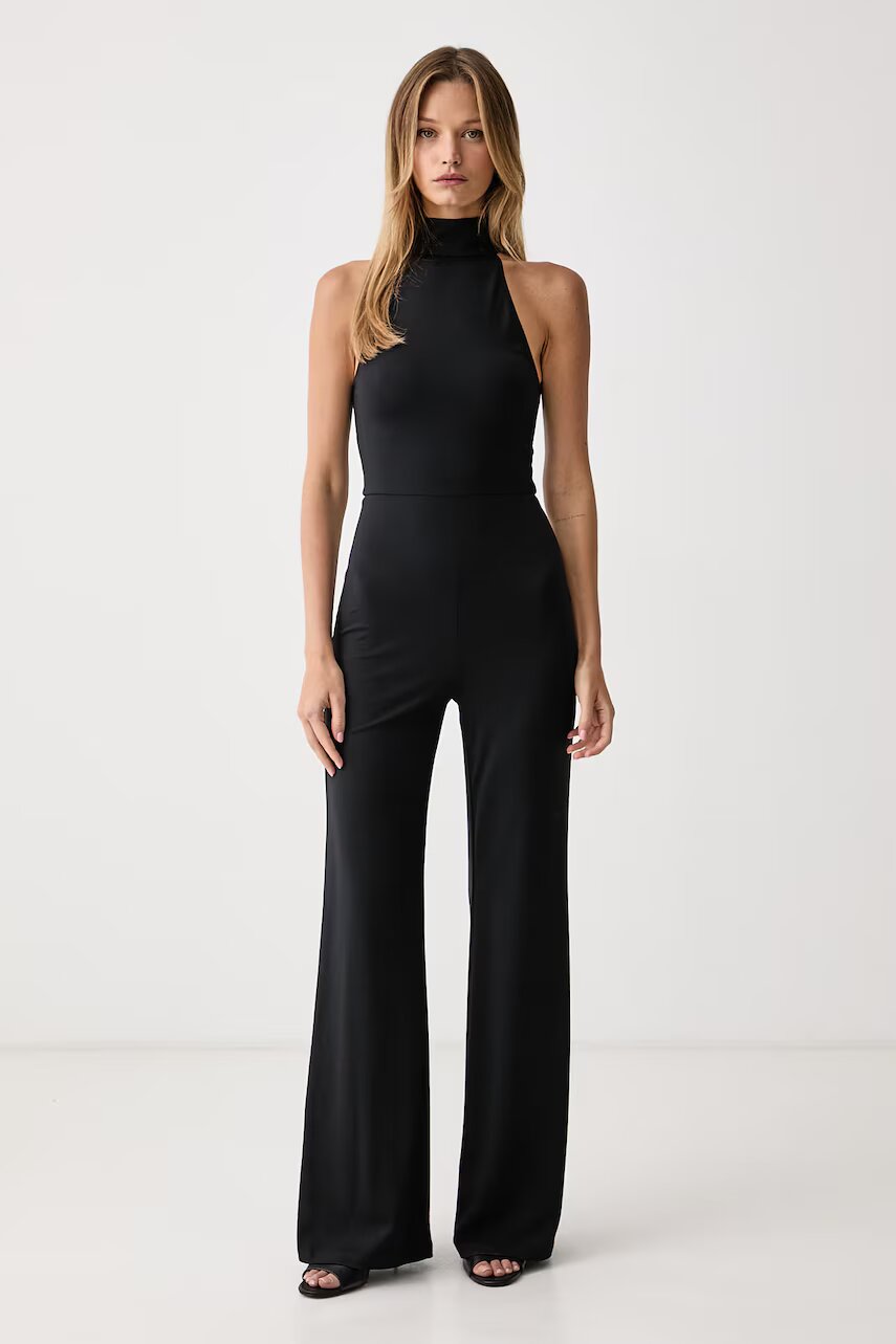 Le Privé salopetă pentru femei cu vâscoză MAELLE JUMPSUIT NOIR