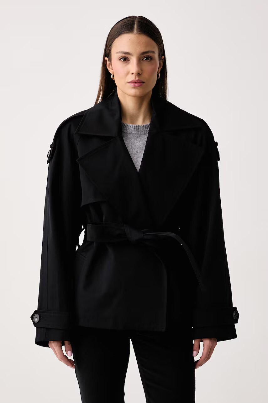Le Privé trenci scurt pentru femei din bumbac PEGGY JACKET NOIR