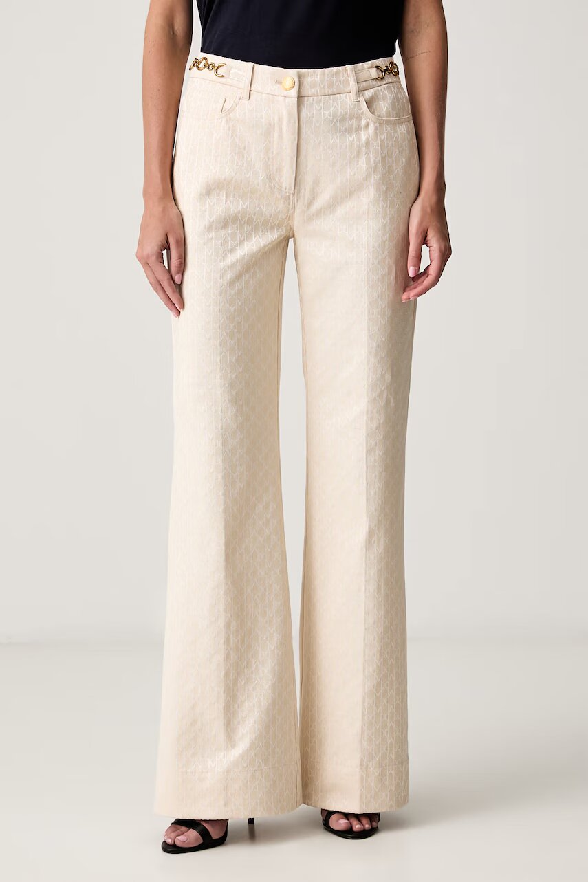 Marciano by Guess pantaloni pentru femei cu bumbac MILAD PALAZZO