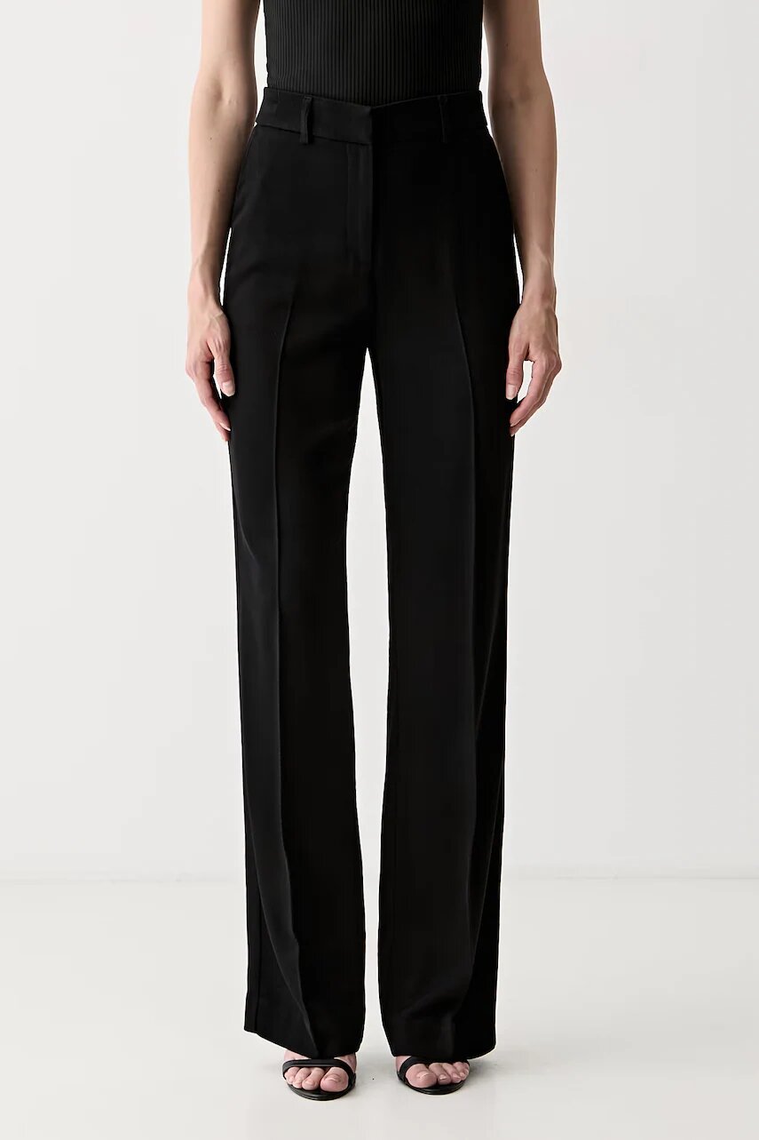 Marciano by Guess pantaloni regular pentru femei cu amestec de lână ABBY