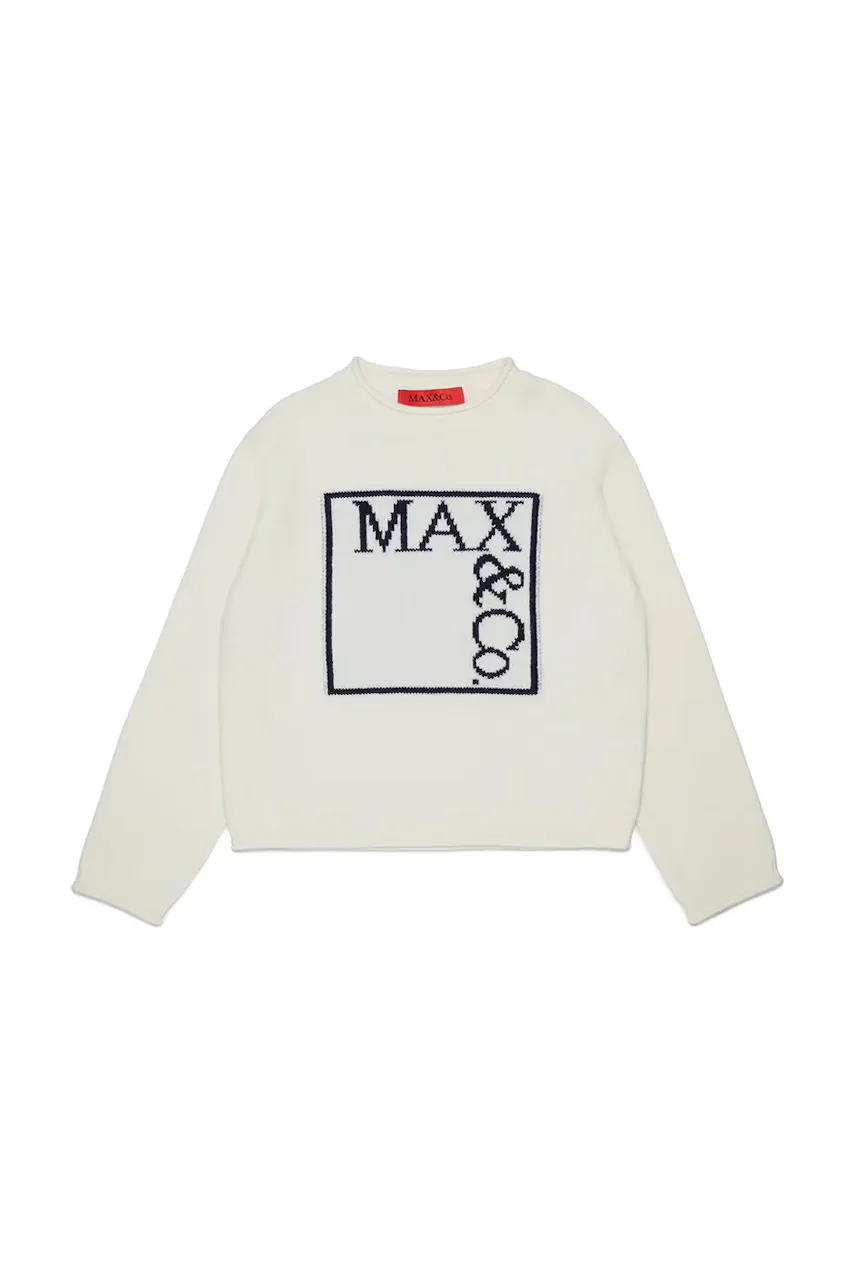 Max&Co. pulover pentru copii cu lână MAXK21F KNITWEAR