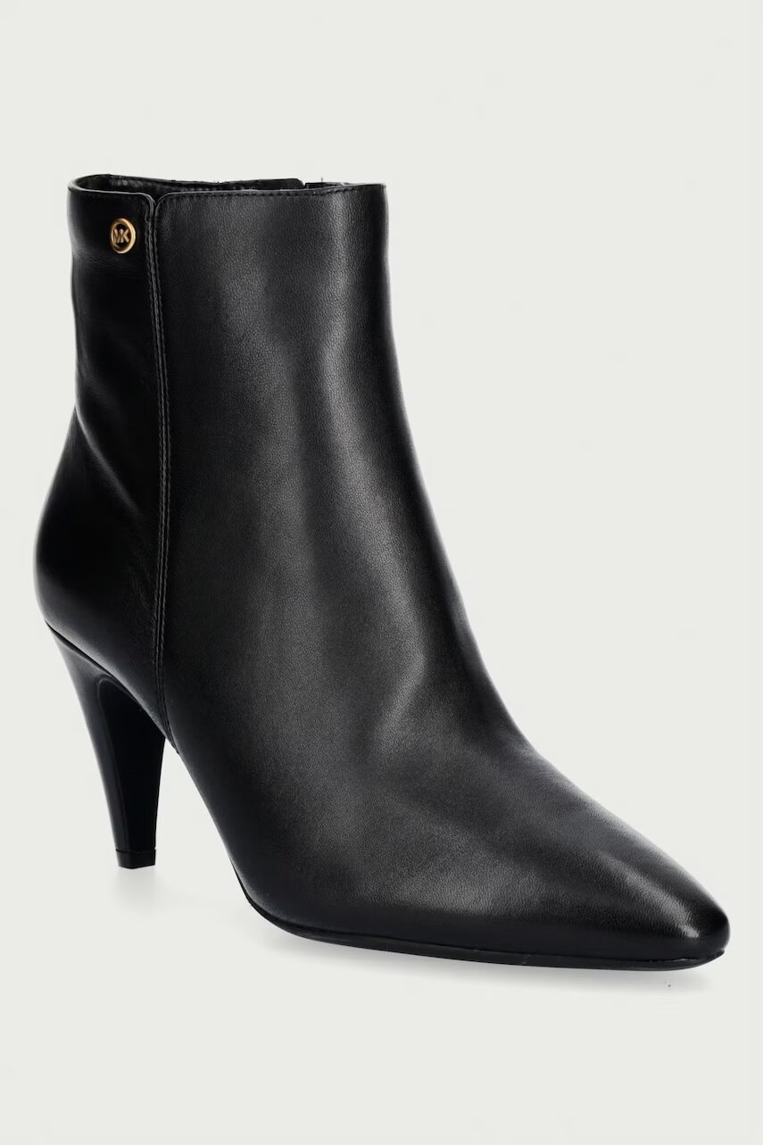 MICHAEL Michael Kors botine cu toc cui pentru femei din piele Daniela Heeled Bootie