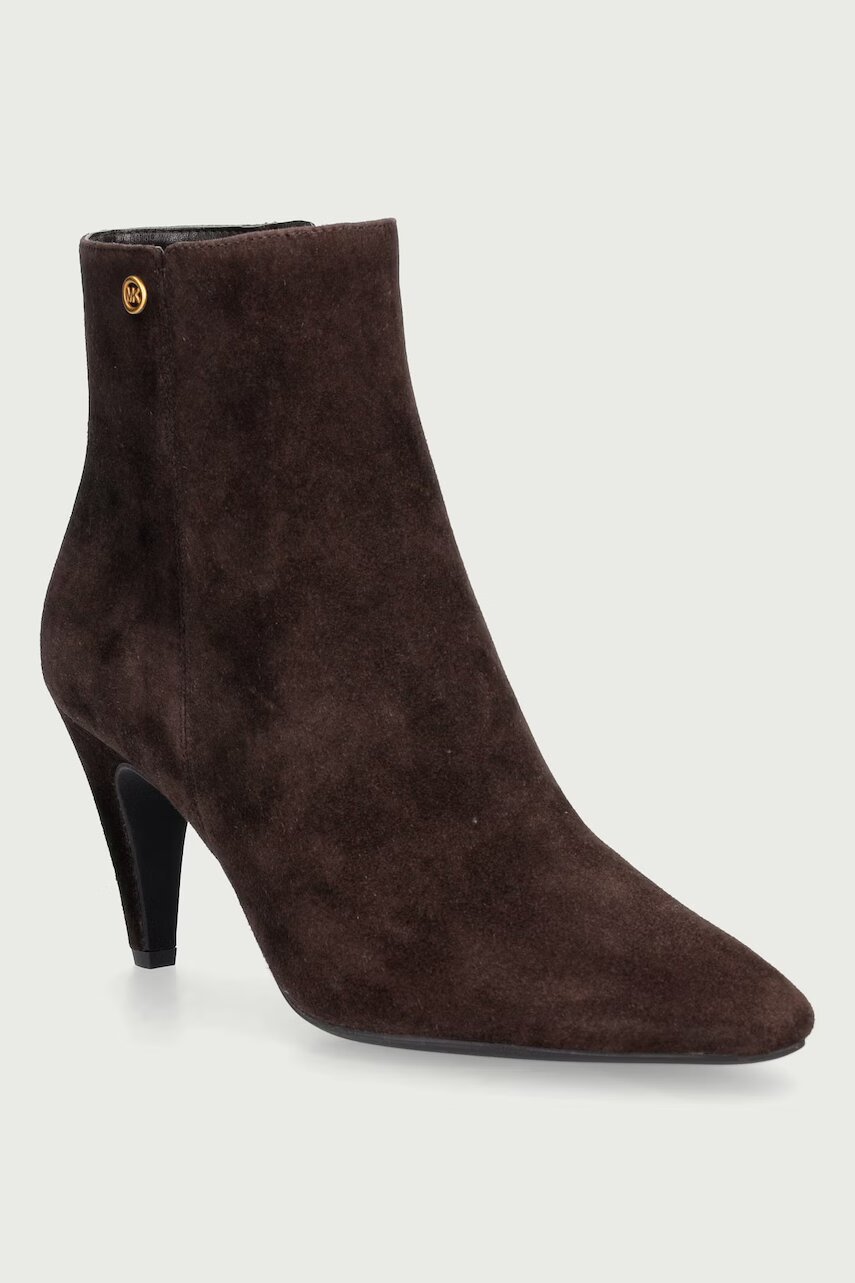 MICHAEL Michael Kors botine pentru femei din piele întoarsă Daniela Heeled Bootie