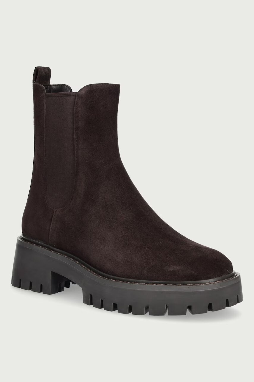 MICHAEL Michael Kors ghete scurte pentru femei din piele întoarsă Asher Flat Bootie
