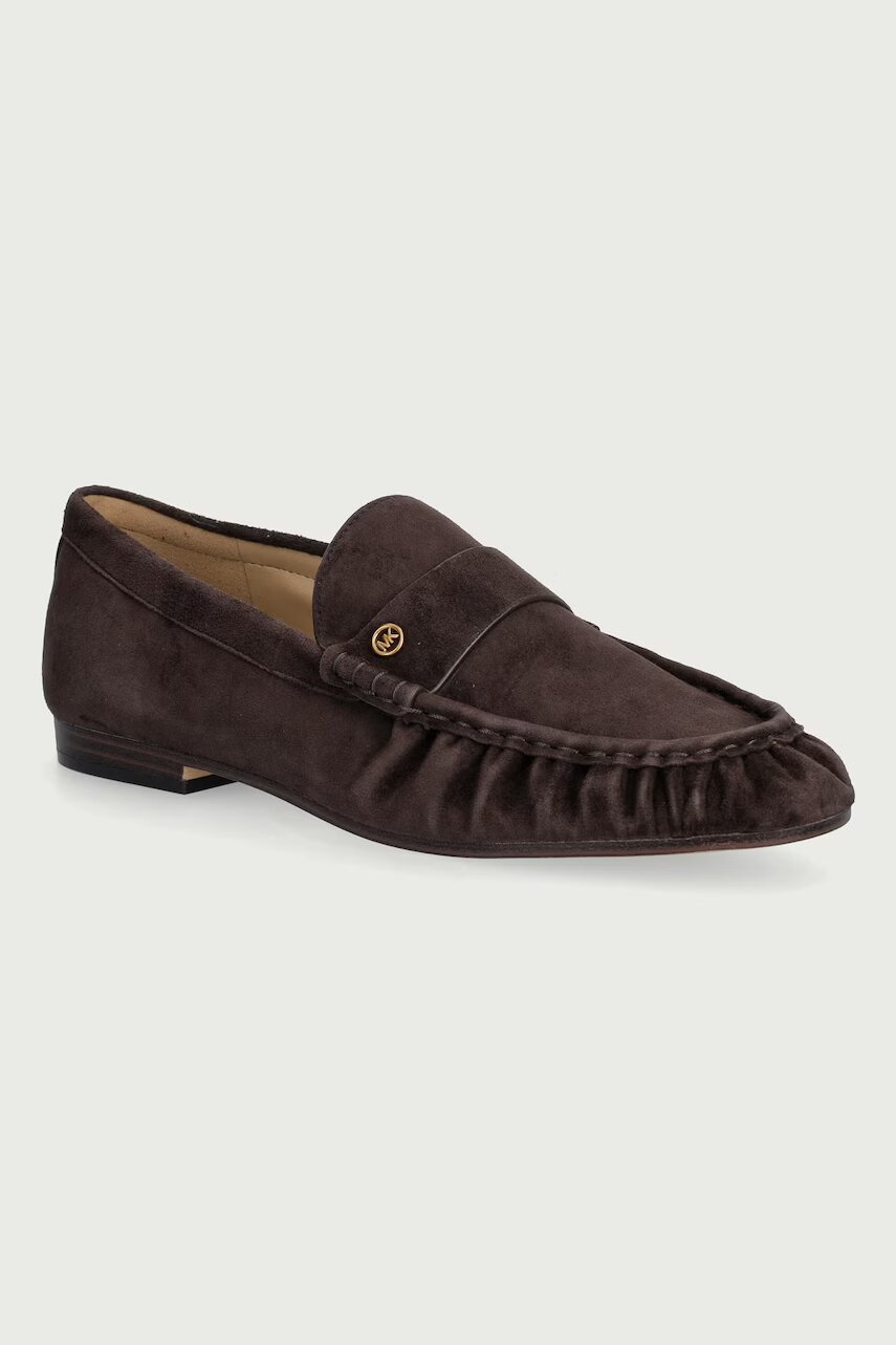 MICHAEL Michael Kors mocasini pentru femei din nubuck Jennings Ruched Loafer