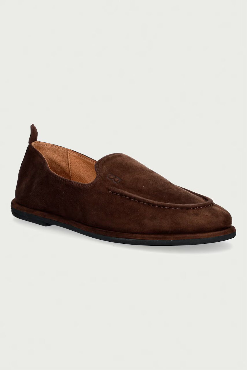 Nokwol mocasini pentru femei din piele întoarsă Rumi Chocolate Suede
