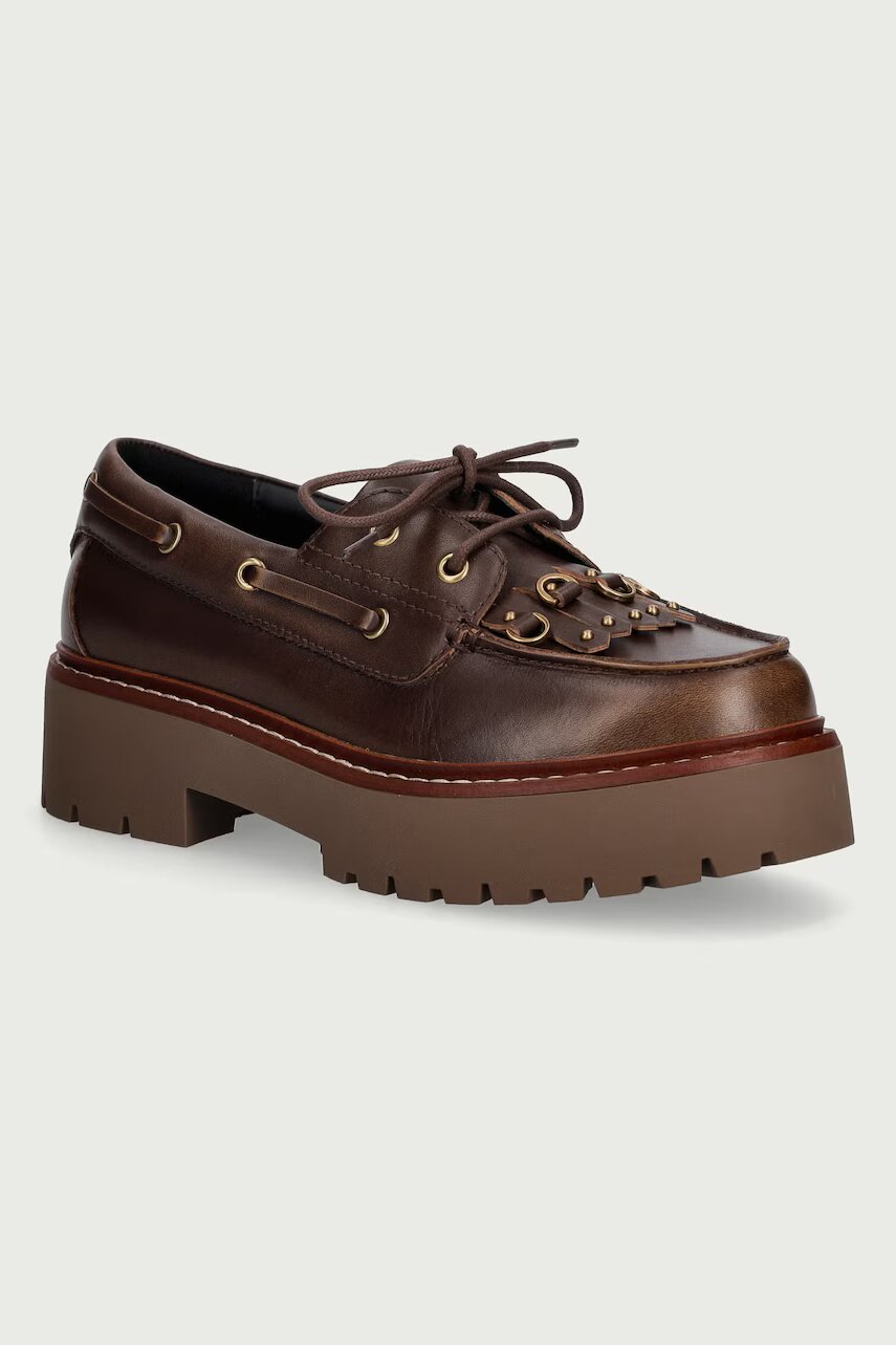 Pinko mocasini pentru femei din piele Margaret 01