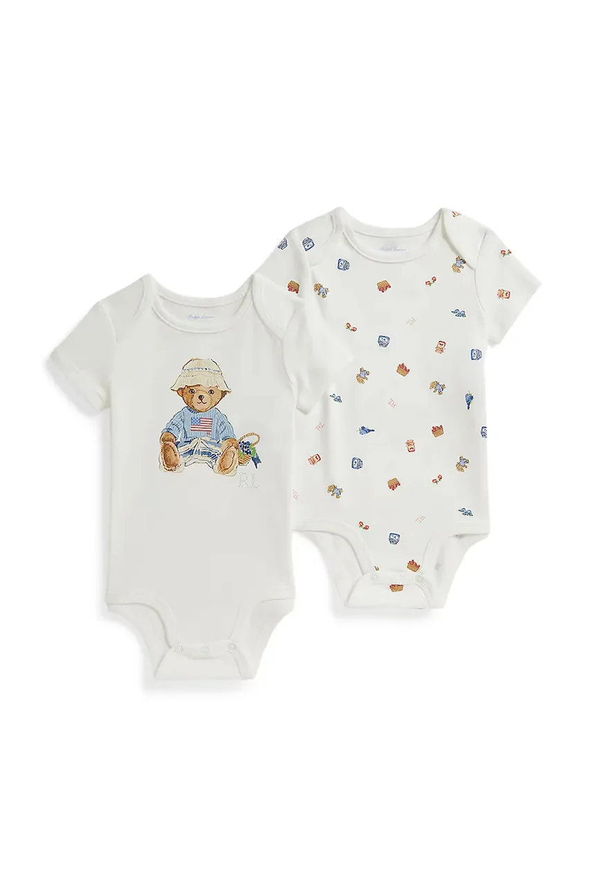 Polo Ralph Lauren body din bumbac pentru bebeluși 2-pack