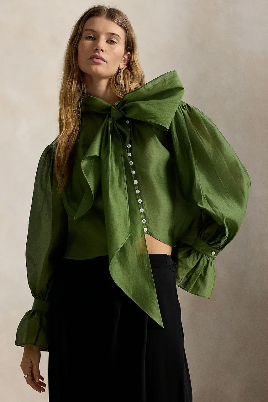 Polo Ralph Lauren cămașă pentru femei cu amestec de cașmir