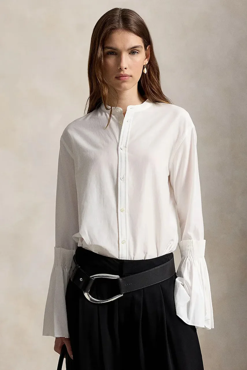Polo Ralph Lauren cămașă pentru femei cu amestec de mătase