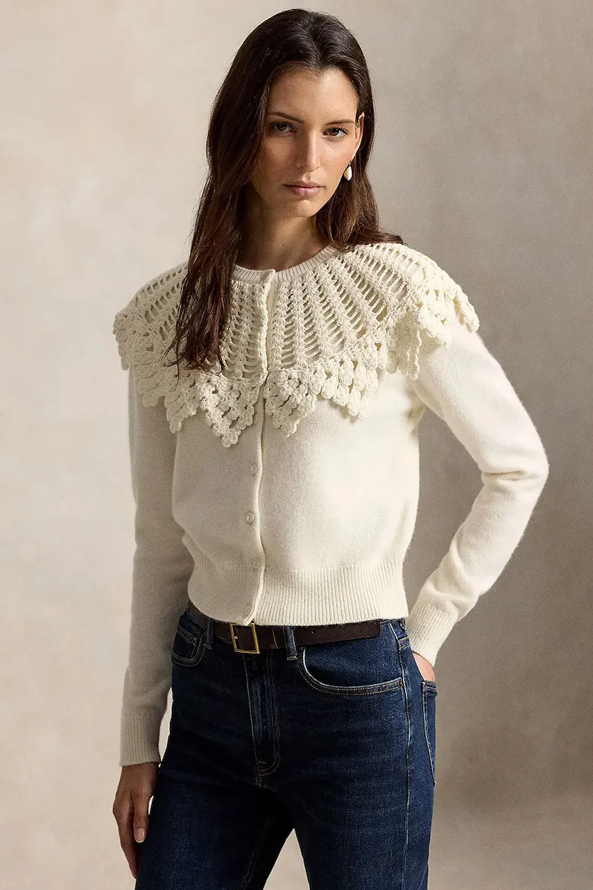 Polo Ralph Lauren cardigan pentru femei cu lână