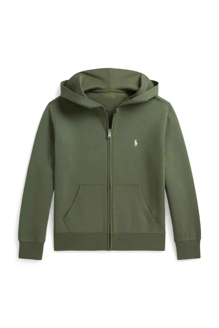Polo Ralph Lauren hanorac cu fermoar pentru copii cu bumbac